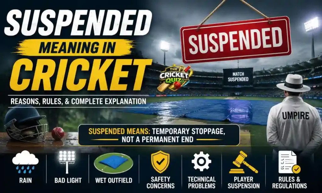 suspended meaning in cricket